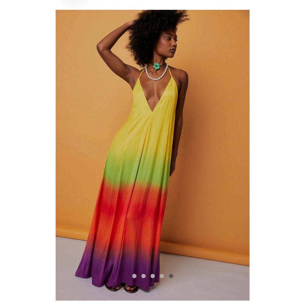 Free People x House of Aama Sunette Maxi Dress Medium